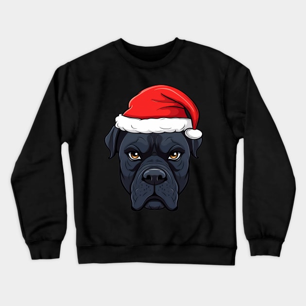 Santa Cane Corso Christmas Puppy Dog Lover Crewneck Sweatshirt by Sports Stars ⭐⭐⭐⭐⭐